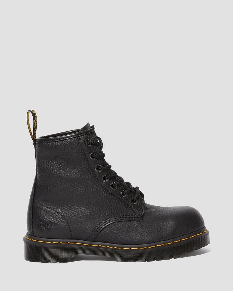 Botas De Trabajo Dr Martens Icon 7B10 Cuero Steel Puntera Mujer Negros | MX 399RVD